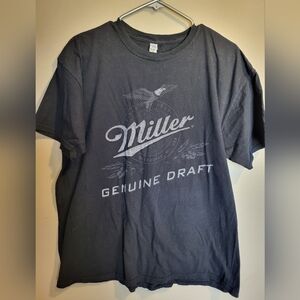 Miller Genuine Draft Black T-Shirt, Size XL